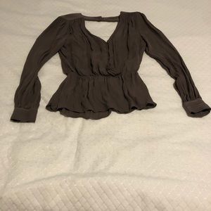 Size small silk peplum shirt
